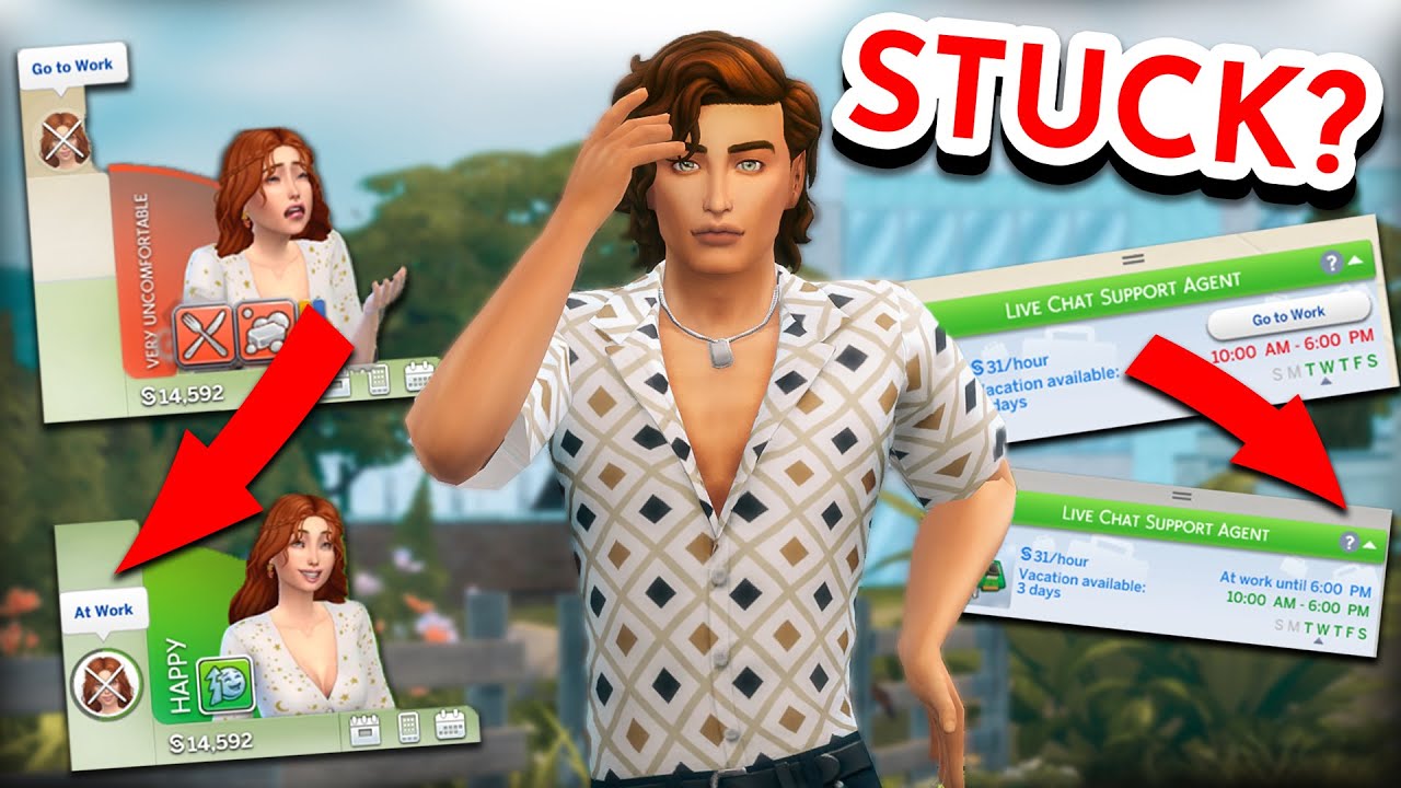 This Sims 4 2021 MOD helps you FIX STUCK/UNRESPONSIVE SIM (won't sleep, go  to work, move) ~UNCLOGGER 